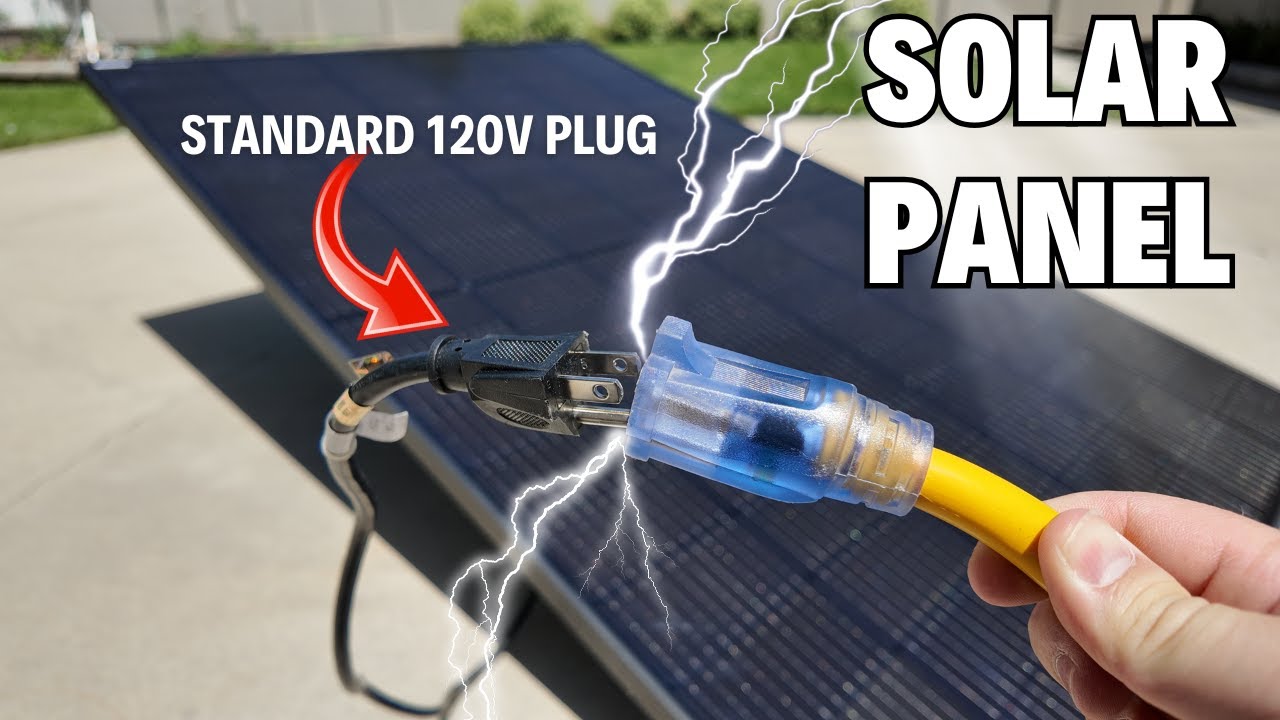 Frame from an independent video review of a plug-in balcony solar kit